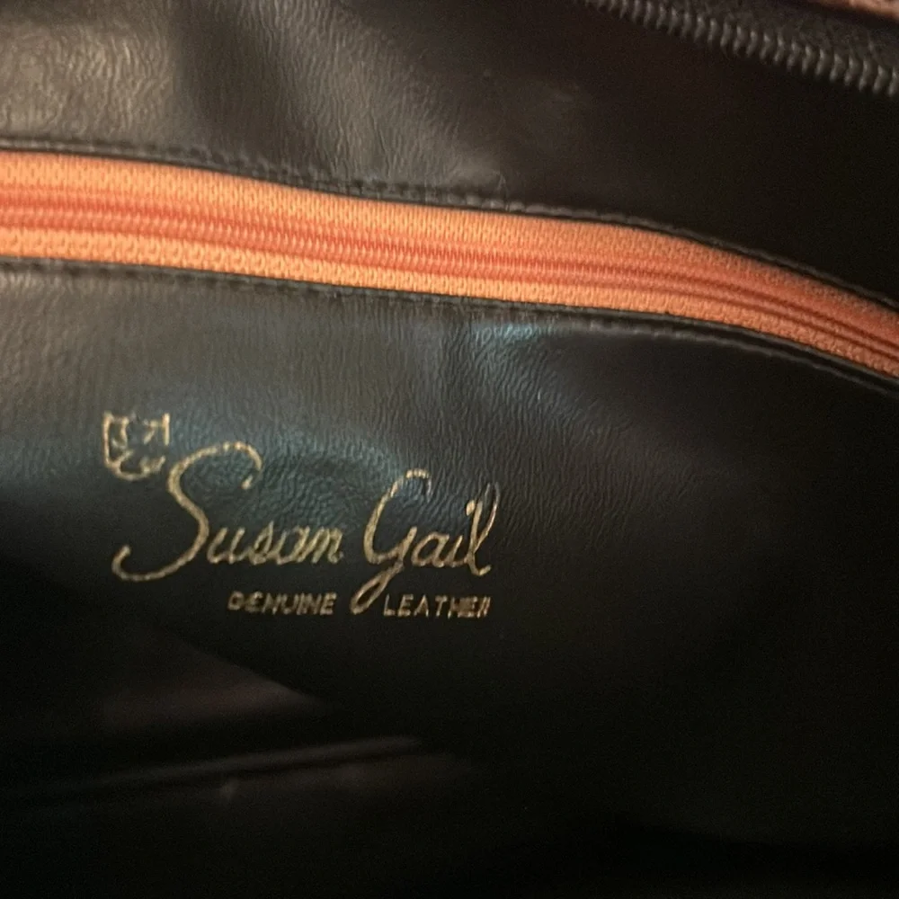 Susan Gail Black/Metallic Leather and Multi Textured Vintage Leather Bag - Picture 14 of 14